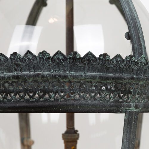 medium Byron hanging lantern - in verdigris bronze finish suitable for hallway entrance hall