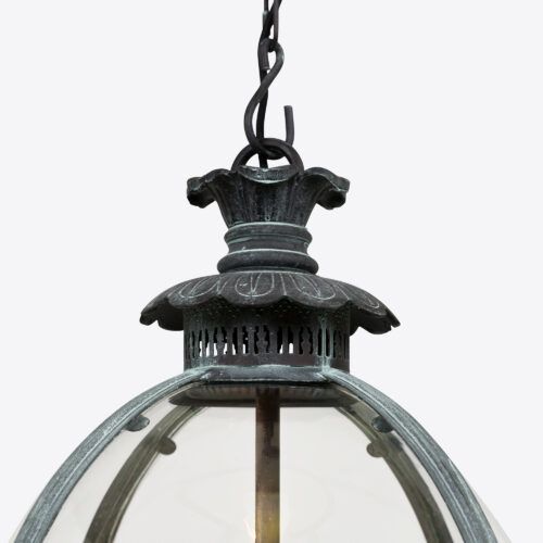medium Byron hanging lantern - in verdigris bronze finish suitable for hallway entrance hall