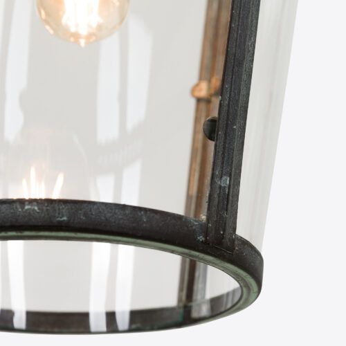 medium Byron hanging lantern - in verdigris bronze finish suitable for hallway entrance hall