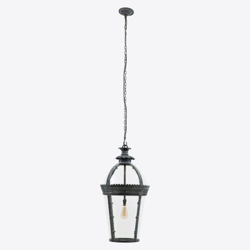 medium Byron hanging lantern - in verdigris bronze finish suitable for hallway entrance hall