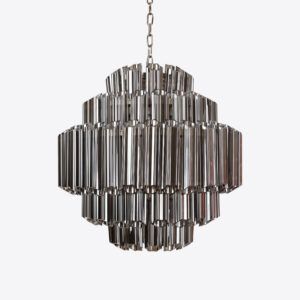 smoked mirror Palermo tiered Murano style chandelier - vintage inspired