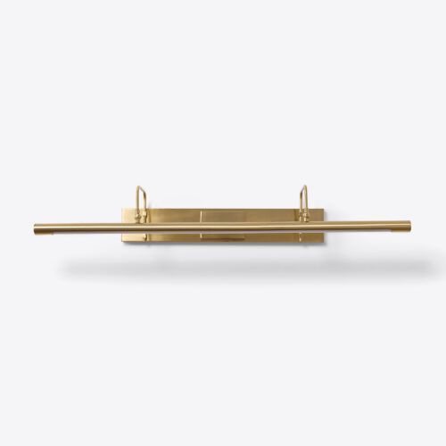 modern brass picture light for art work gallery display