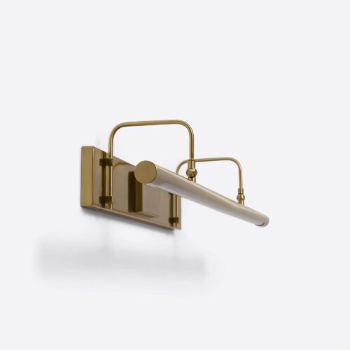 modern brass picture light for art work gallery display