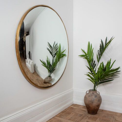 brass convex mirror