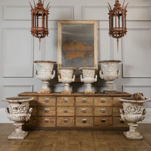 a rare pair of 19th century antique Italian gothic lanterns