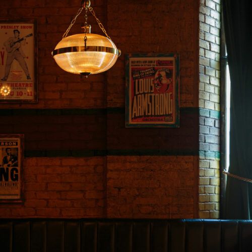 The Blues Kitchen bar and restuarant- bespoke lighting by Pure White Lines