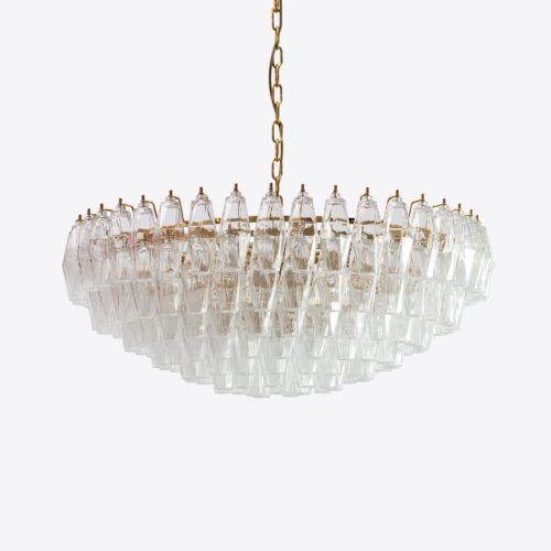 clear Sorrento vintage inspired tiered chandelier
