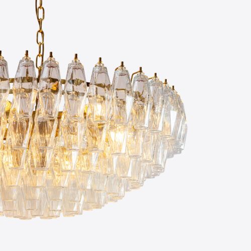 clear Sorrento vintage inspired tiered chandelier