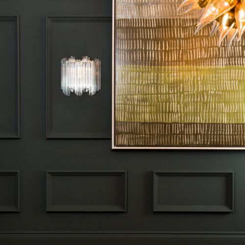 clear Palermo wall light 70's style vintage sconce