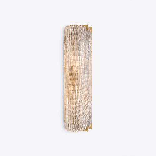 large Murano style waffle glass wall light inspired by a mid-century original