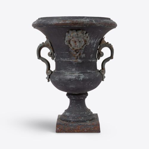 pair of antique 18th century French chateau garden urns