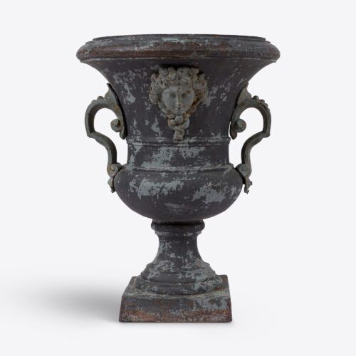 pair of antique 18th century French chateau garden urns