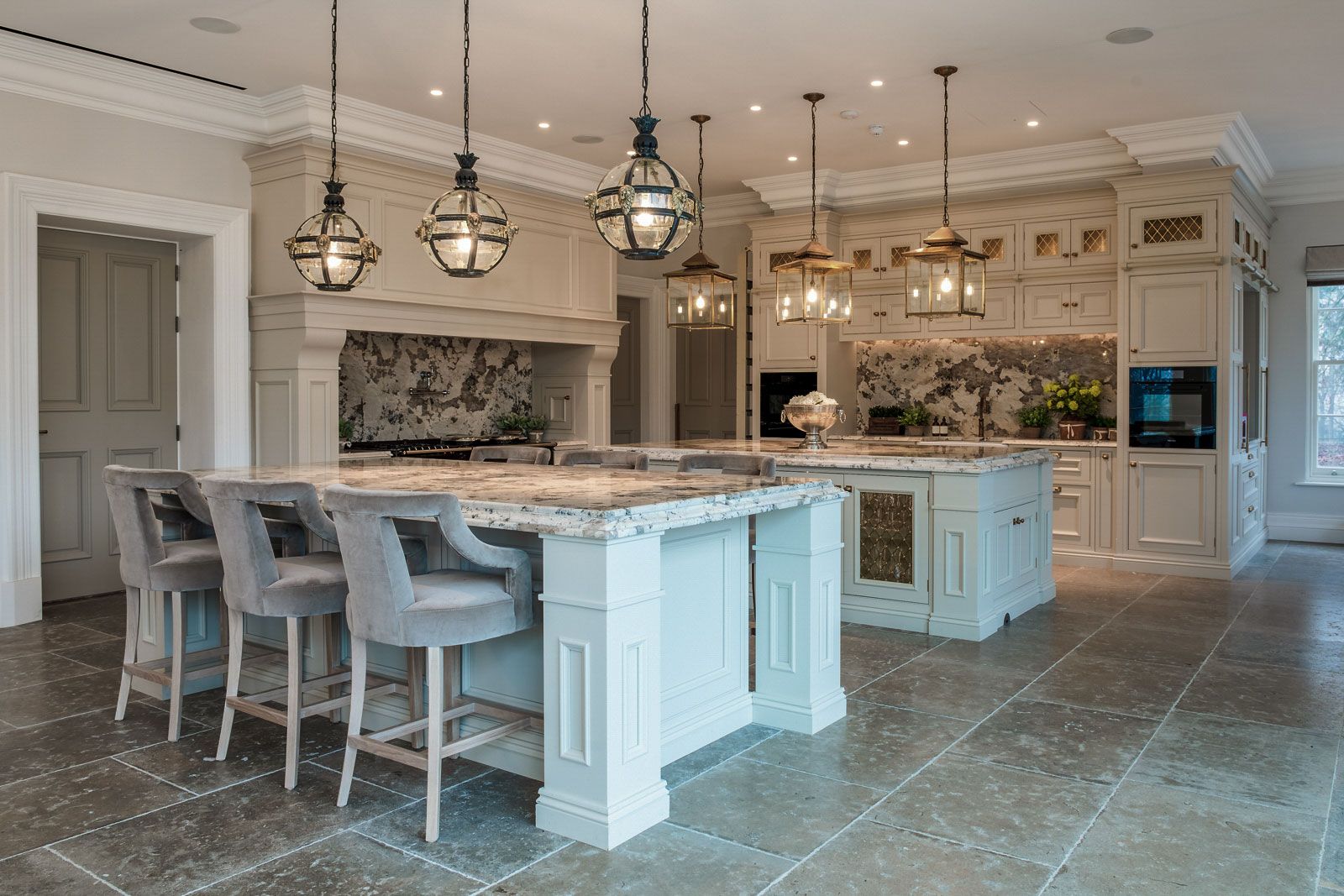 Tilehouse Studio - luxury interior design home countries country manor house - Georgian renovation - double island kitchen