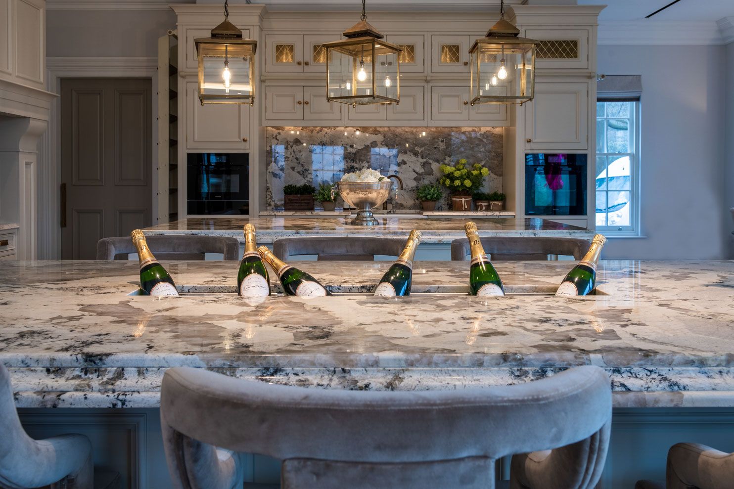 Tilehouse Studio - luxury interior design home countries country manor house - Georgian renovation - double island kitchen