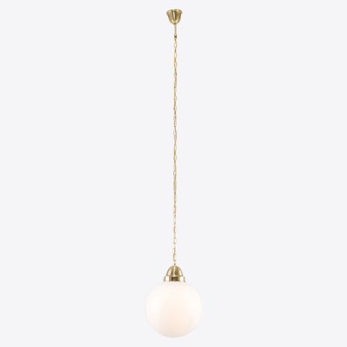 Ball pendant - simple opaline white globe light