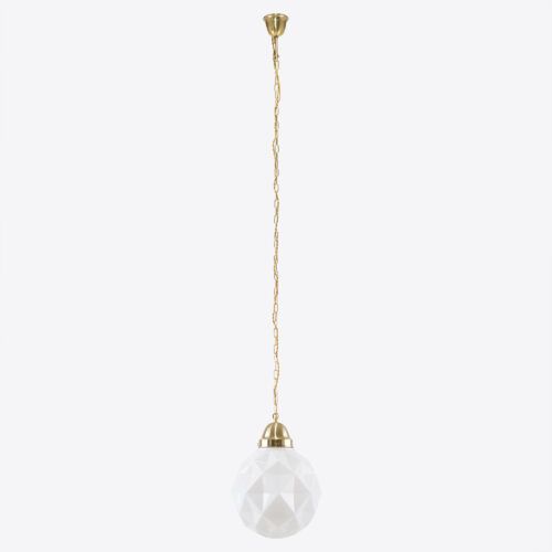 Cubist pendant - simple opaline white light