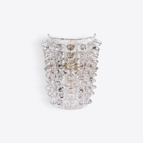Amerise wall light in a vintage mid-century Murano spiked glass style - suitable for bathroom use