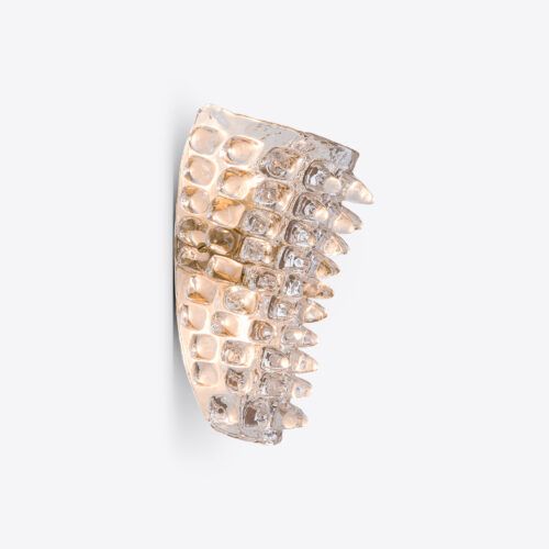 Amerise wall light in a vintage mid-century Murano spiked glass style - suitable for bathroom use