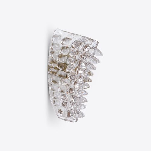 Amerise wall light in a vintage mid-century Murano spiked glass style - suitable for bathroom use