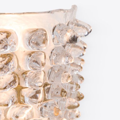 Amerise wall light in a vintage mid-century Murano spiked glass style - suitable for bathroom use