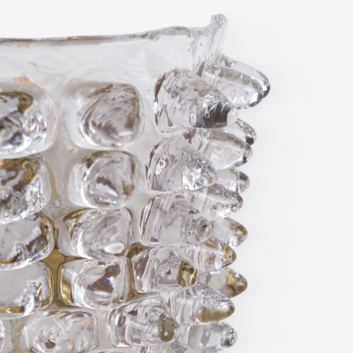 Amerise wall light in a vintage mid-century Murano spiked glass style - suitable for bathroom use