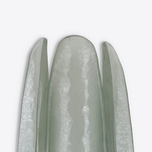 Dahlia sea glass green blue wall light - a long minimal design based on an original mid-century sconce - suitable for bathroom use