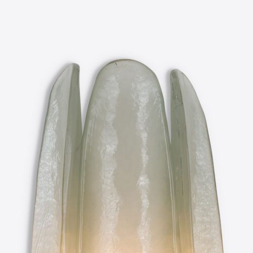 Dahlia sea glass green blue wall light - a long minimal design based on an original mid-century sconce - suitable for bathroom use