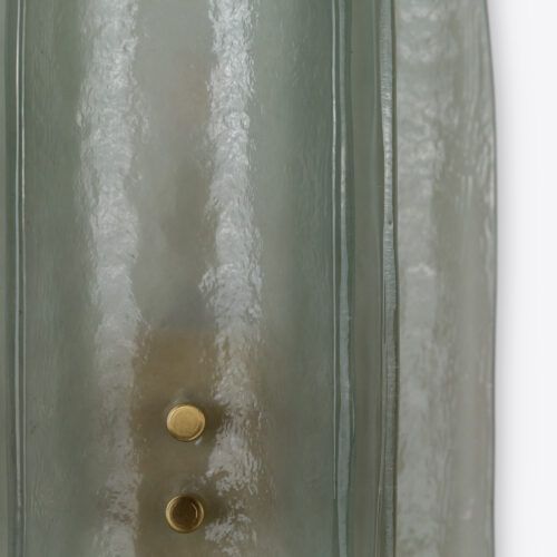 Dahlia sea glass green blue wall light - a long minimal design based on an original mid-century sconce - suitable for bathroom use