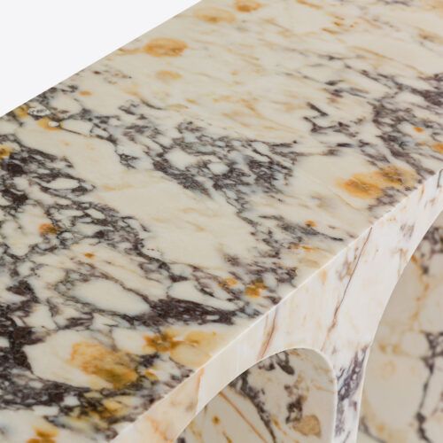 Siren Viola marble console table - arched entrance hall or living room furniture