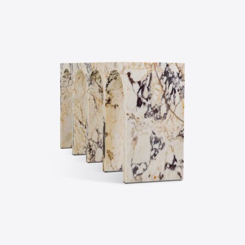Siren Viola marble console table - arched entrance hall or living room furniture