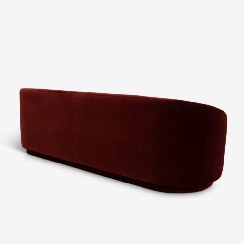 Tokyo curved sofa in red brick sofa velvet mid-century style