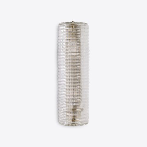 Tortona large wall light - mid-century Italian Murano style with textured waffles moulded glass
