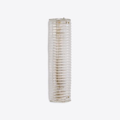 Tortona large wall light - mid-century Italian Murano style with textured waffles moulded glass