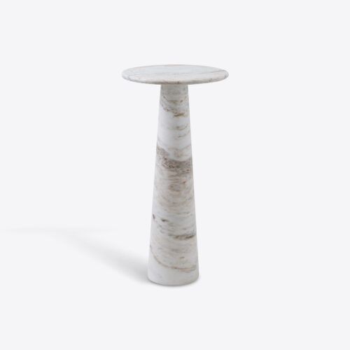 Toulouse white marble display plinth table
