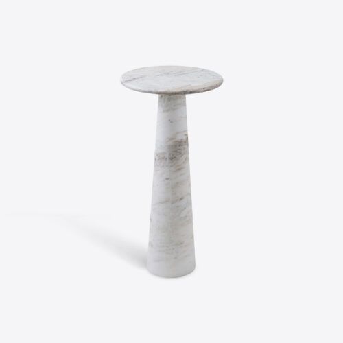 Toulouse white marble display plinth table
