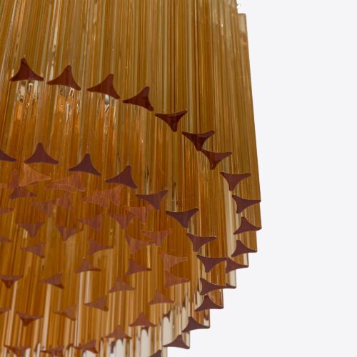 Piccolo Amaro chandelier - small amber in mid-century style