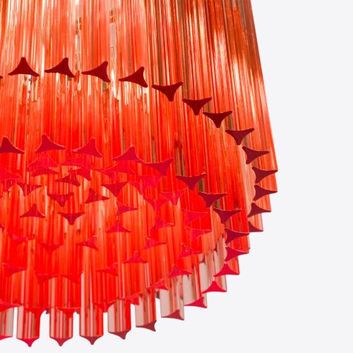Piccolo Amaro chandelier - small pink in mid-century style