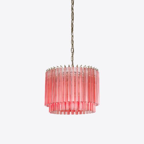 Piccolo Amaro chandelier - small pink in mid-century style