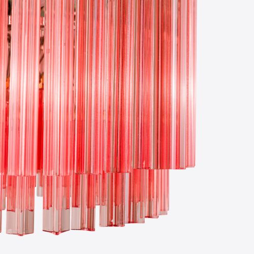 Piccolo Amaro chandelier - small pink in mid-century style