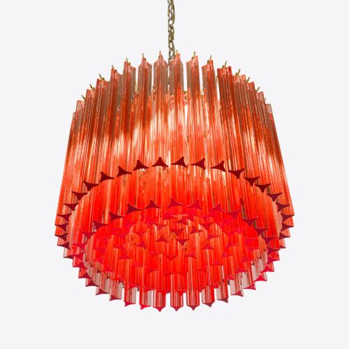 Piccolo Amaro chandelier - small pink in mid-century style
