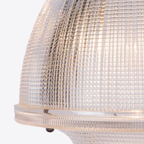large waffle prismatic glass pendant in a mid century style ideal for dining rooms kitchen islands and entrance halls
