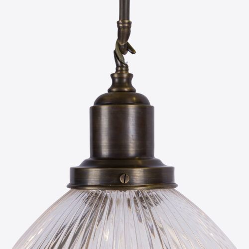 large waffle prismatic glass pendant in a mid century style ideal for dining rooms kitchen islands and entrance halls