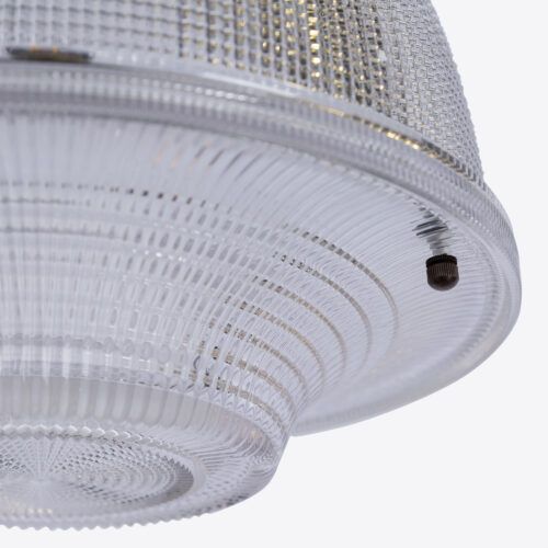 large waffle prismatic glass pendant in a mid century style ideal for dining rooms kitchen islands and entrance halls