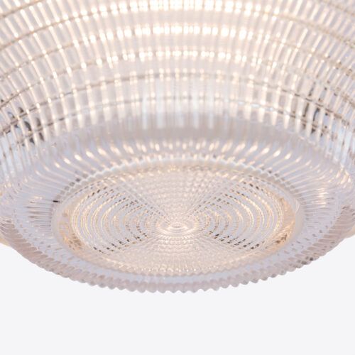 large waffle prismatic glass pendant in a mid century style ideal for dining rooms kitchen islands and entrance halls