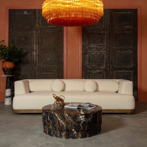 oro brown and gold marble coffee table