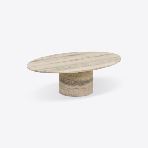 Argent solid travertine coffee table