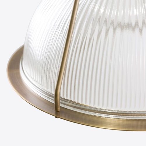 Hoxton small aged brass industrial pendant