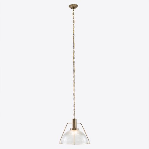 Hoxton small aged brass industrial pendant