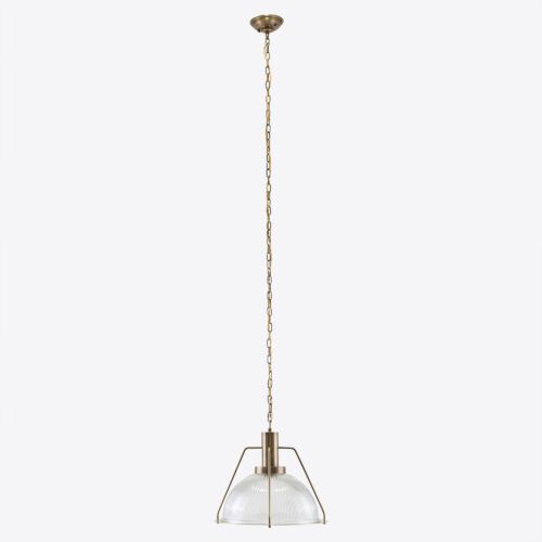 Hoxton small aged brass industrial pendant