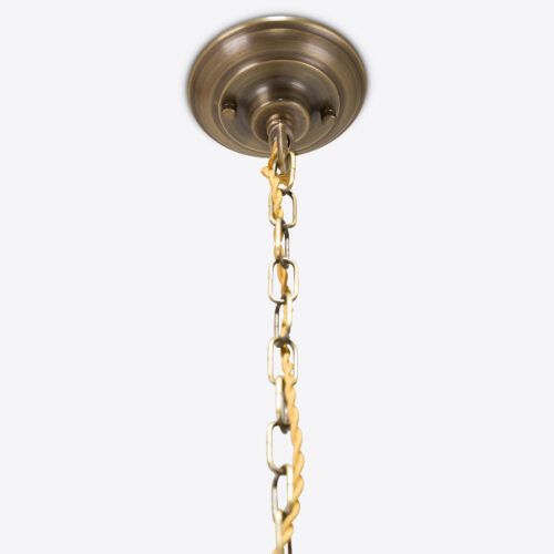 Hoxton small aged brass industrial pendant
